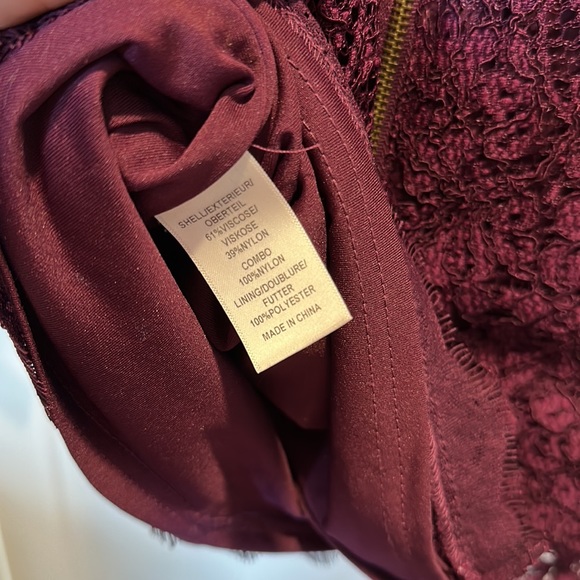 Adrianna Pappell lace-look lined dress | 6 | Mulberry - Picture 10 of 11